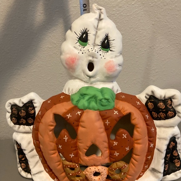 Vintage Ceramic Ghost with Pumpkin - Picture 10 of 11